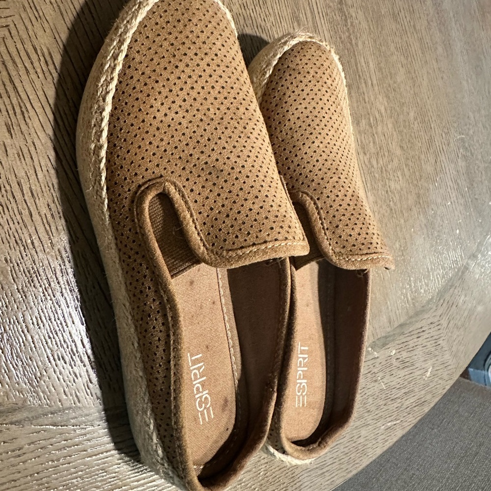 Esprit Tan Perforated Espadrilles